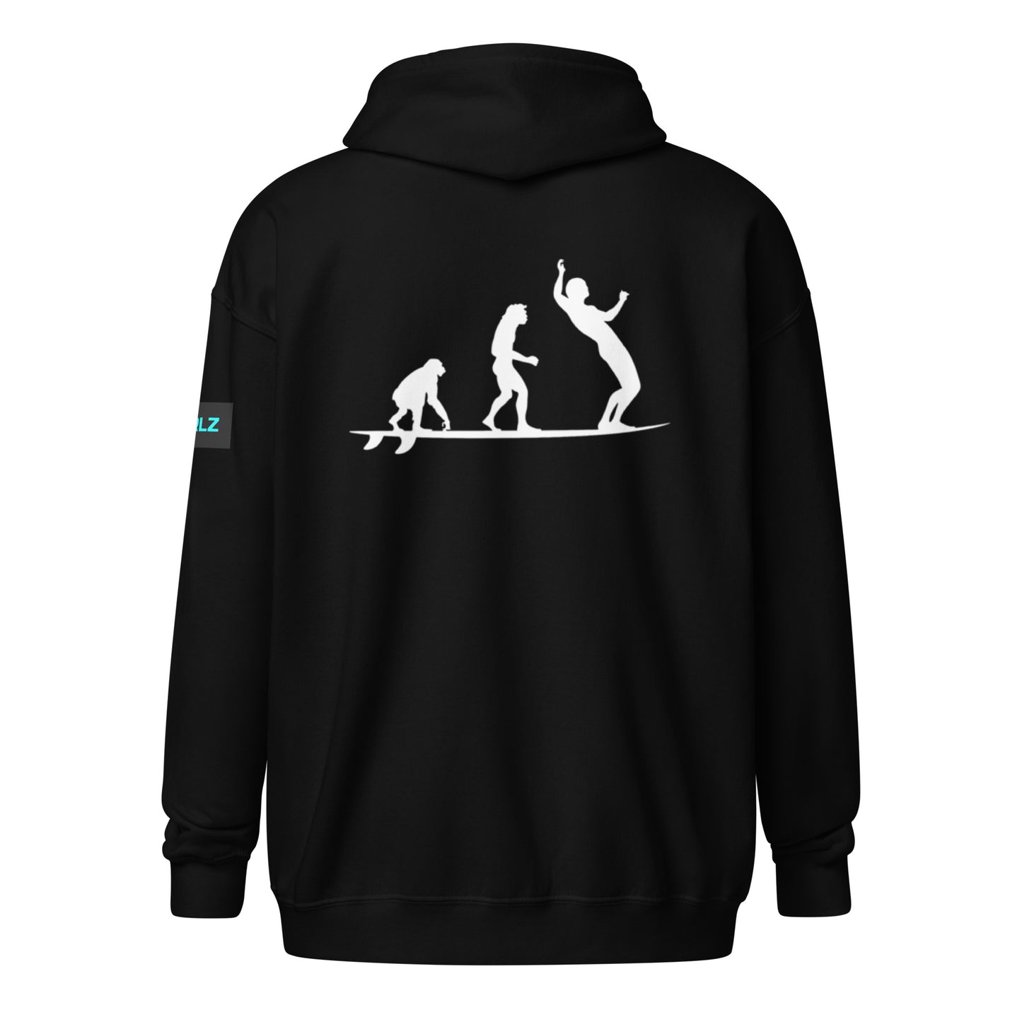 Heavy Blend Zip Hoodie Surfing Style Black