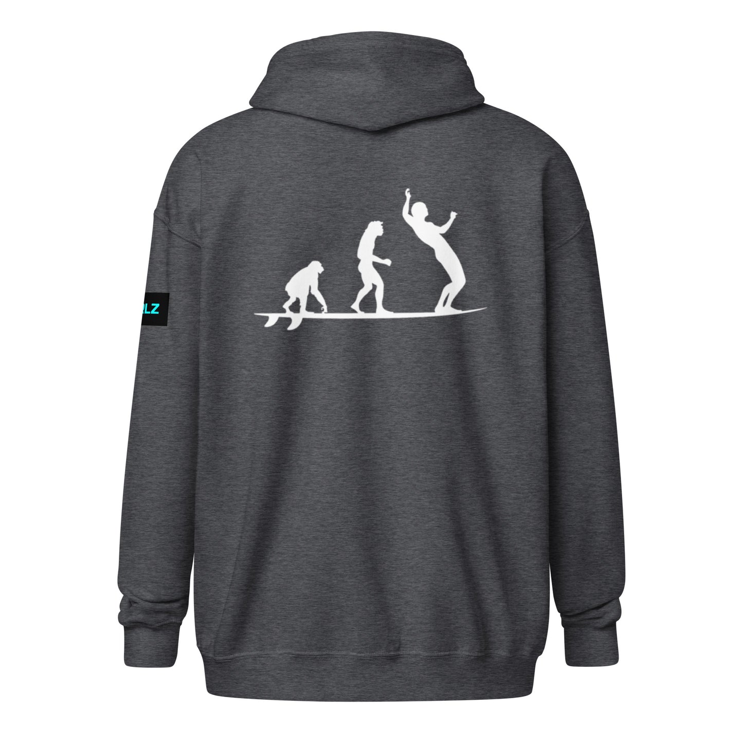 Heavy Blend Zip Hoodie Surfing Style Dark Heather