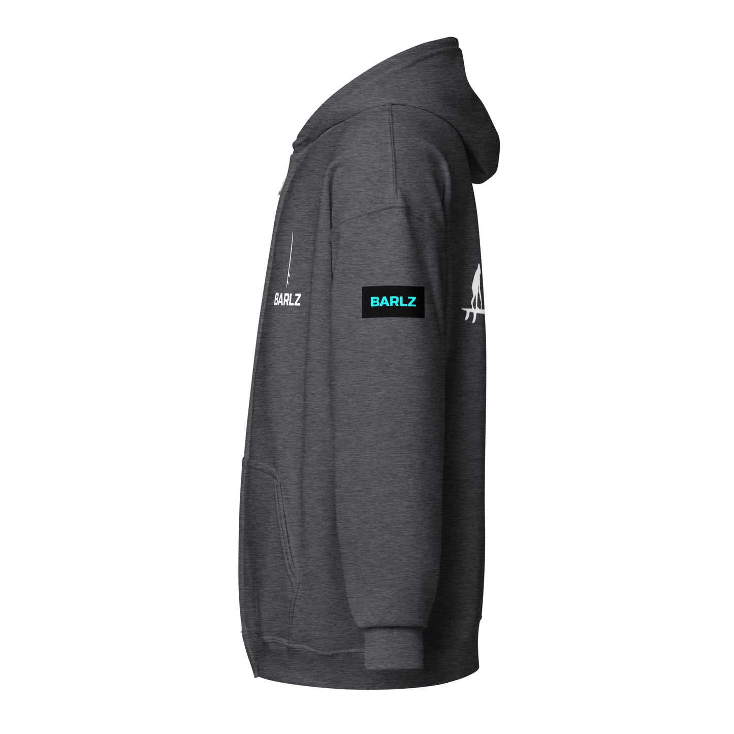 Heavy Blend Zip Hoodie Surfing Style Dark Heather
