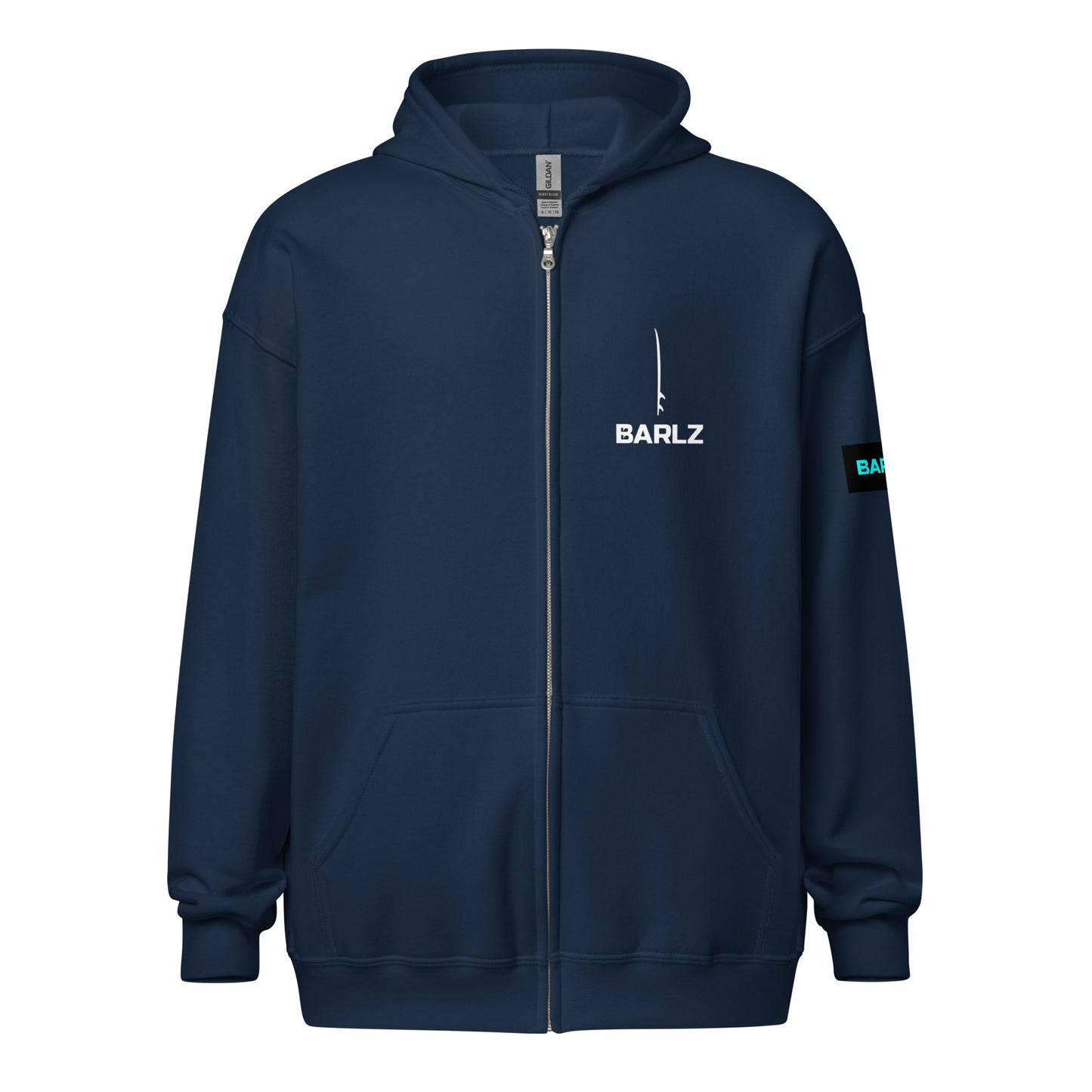 Heavy Blend Zip Hoodie Surfing Style Navy Blue
