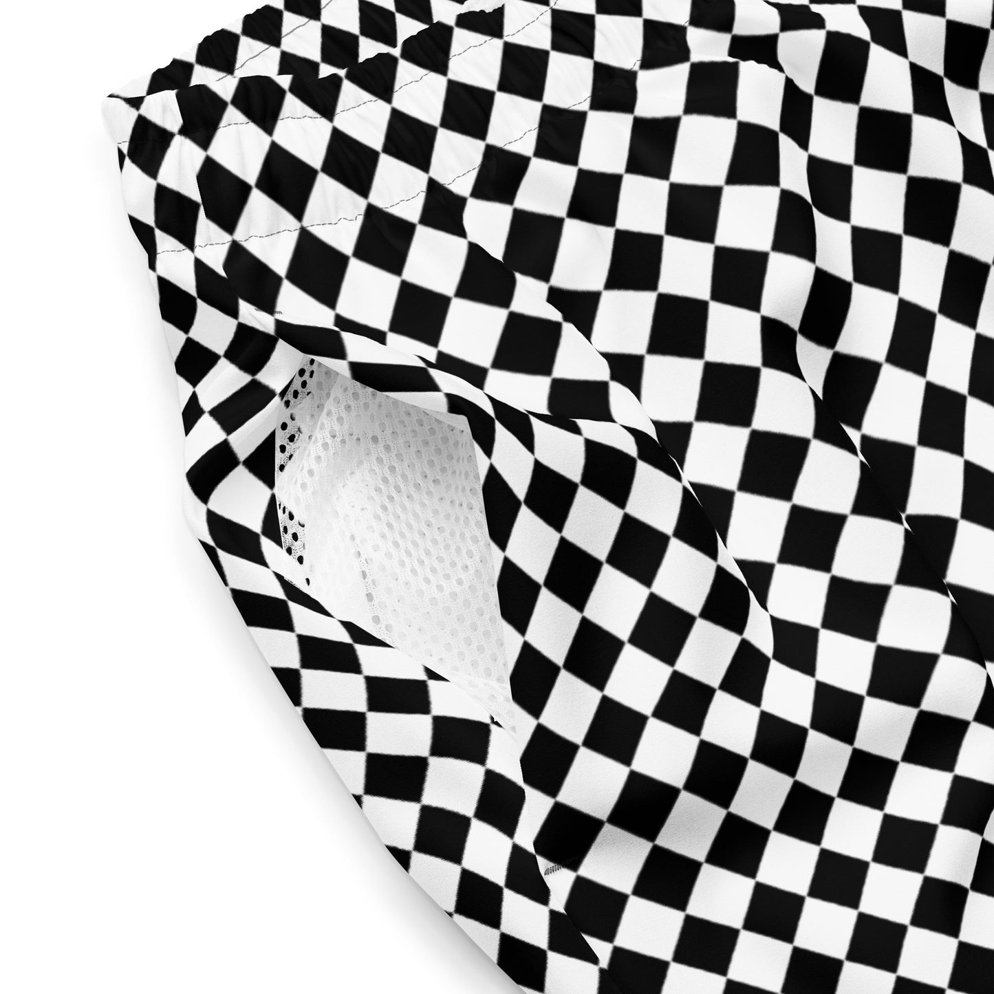Swim Trunks With Chess Design