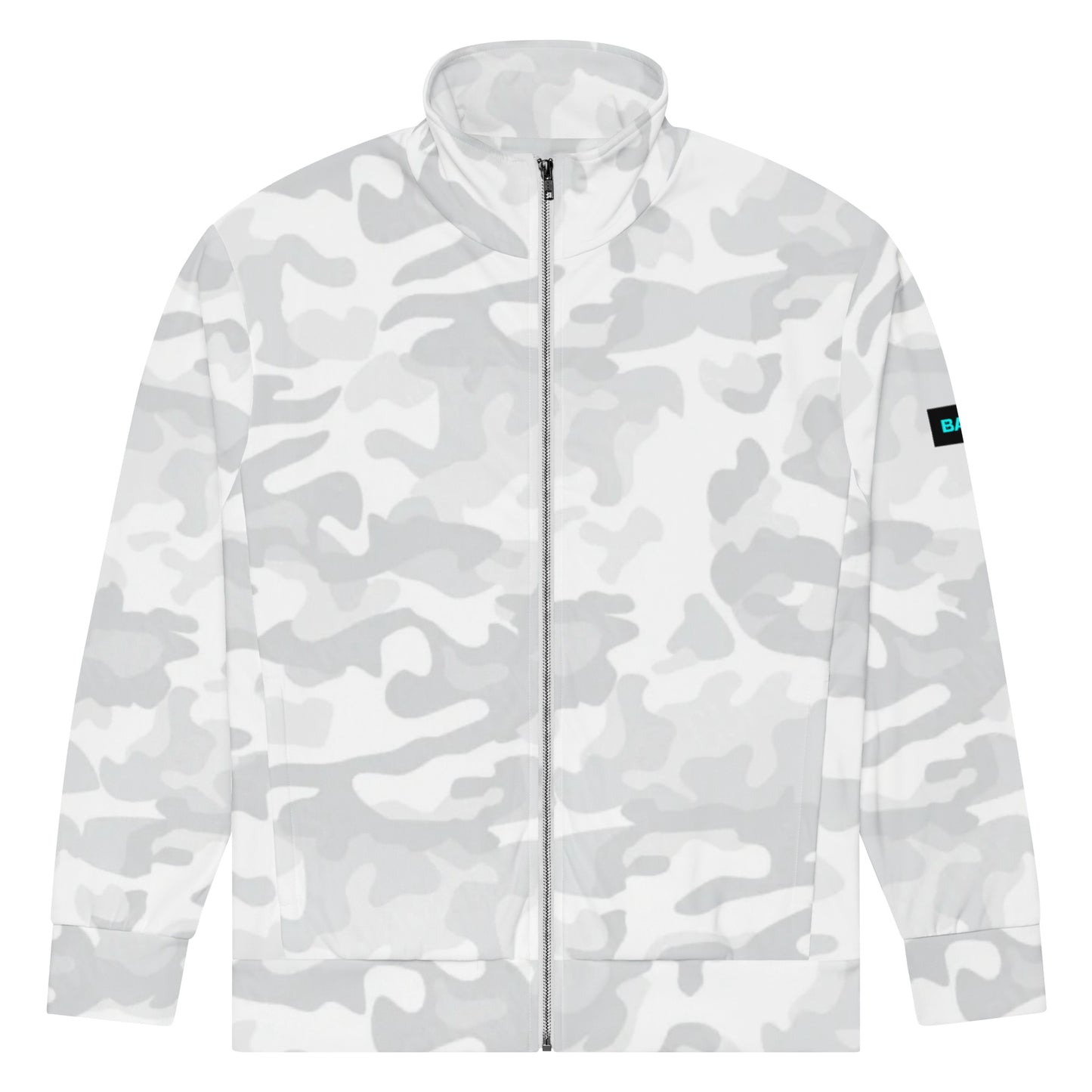 Track Jacket Recycled White Camouflage Design