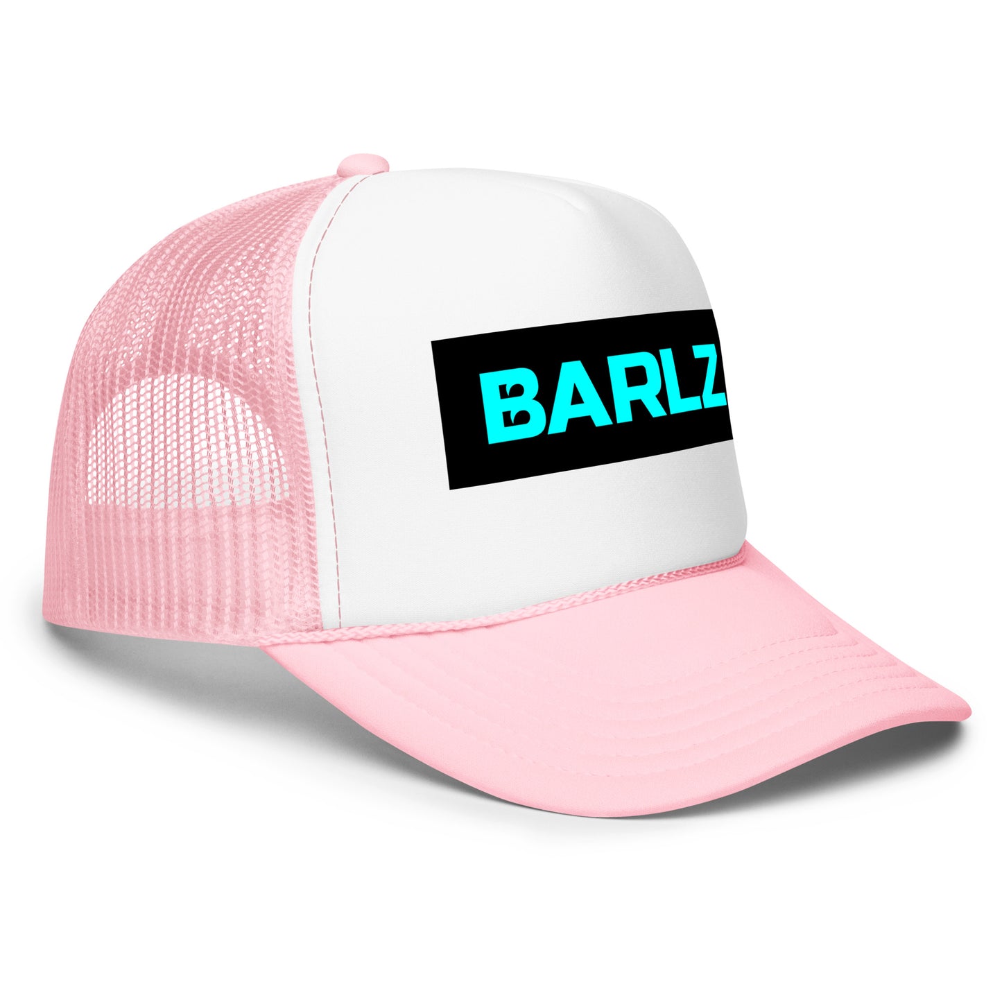 Foam Surfing Trucker Hat Light Pink & White