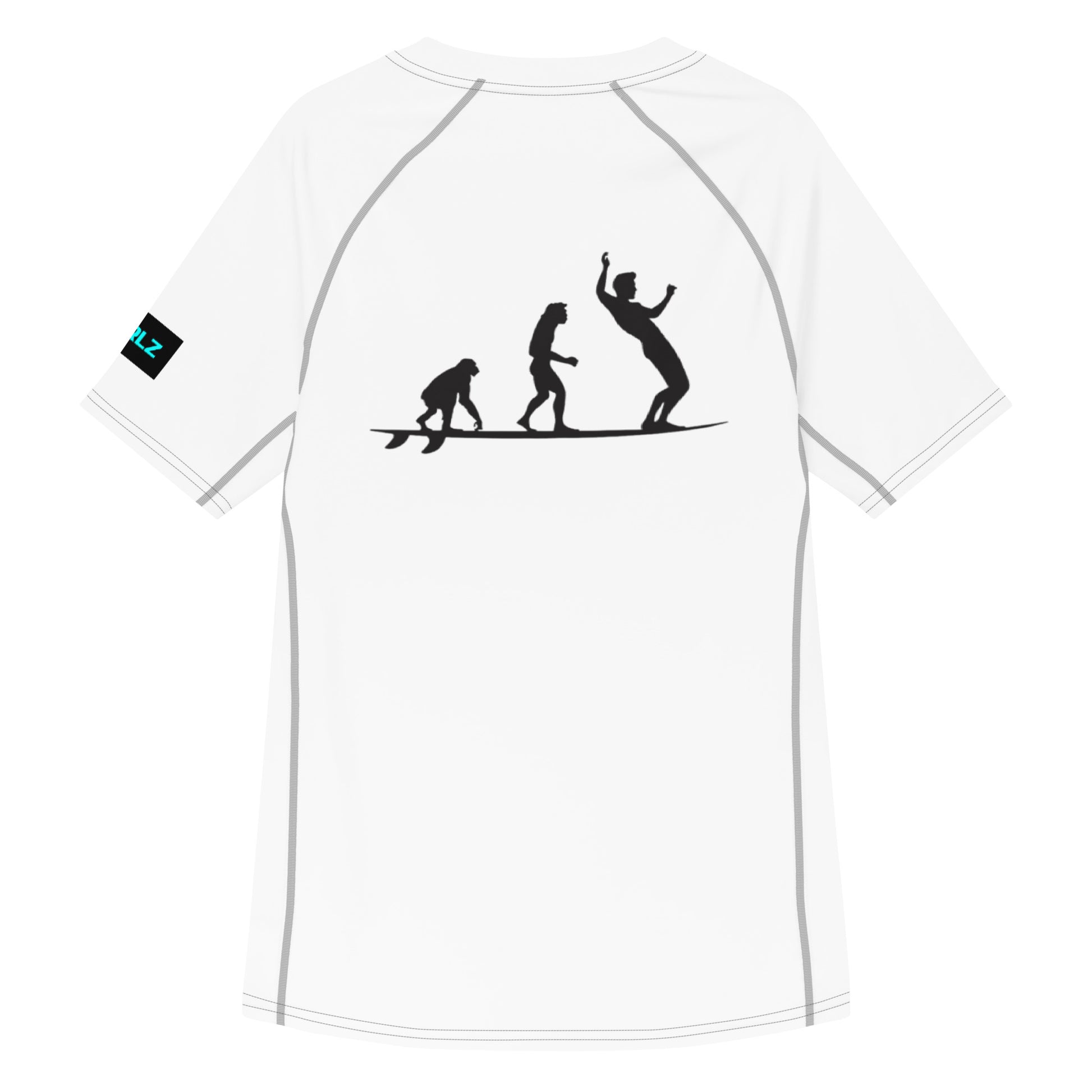 Recycled Short Sleeve Rash Guard Surfing White