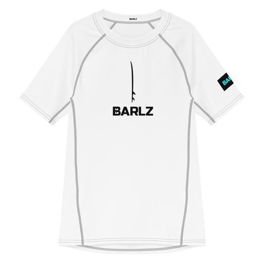 Recycled Short Sleeve Rash Guard Surfing White