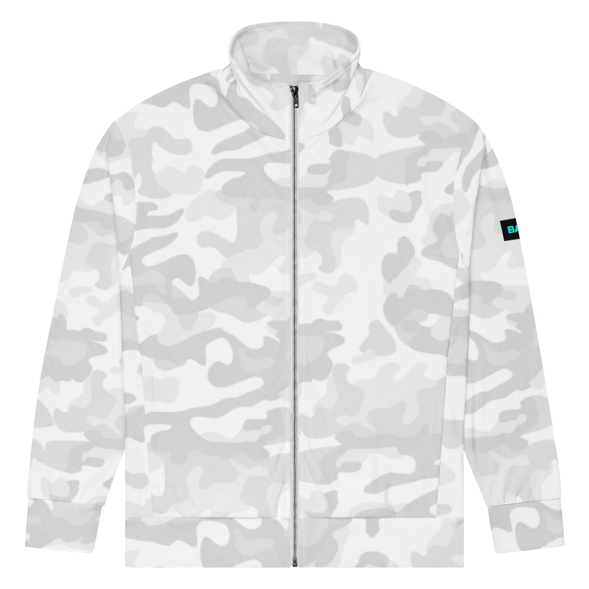 Track Jacket Recycled White Camouflage Design