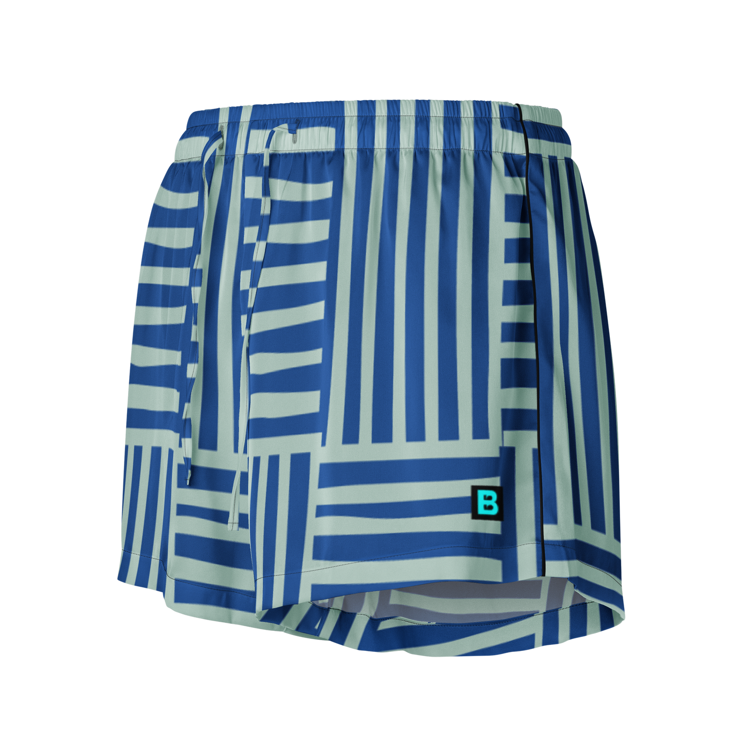striped surf style pajama shorts