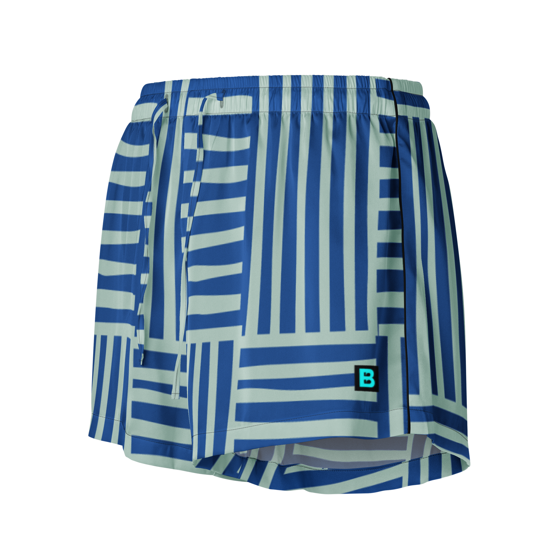 striped surf style pajama shorts