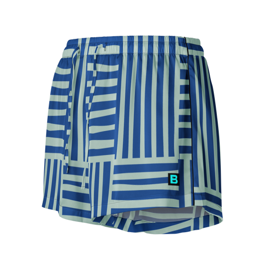 striped surf style pajama shorts