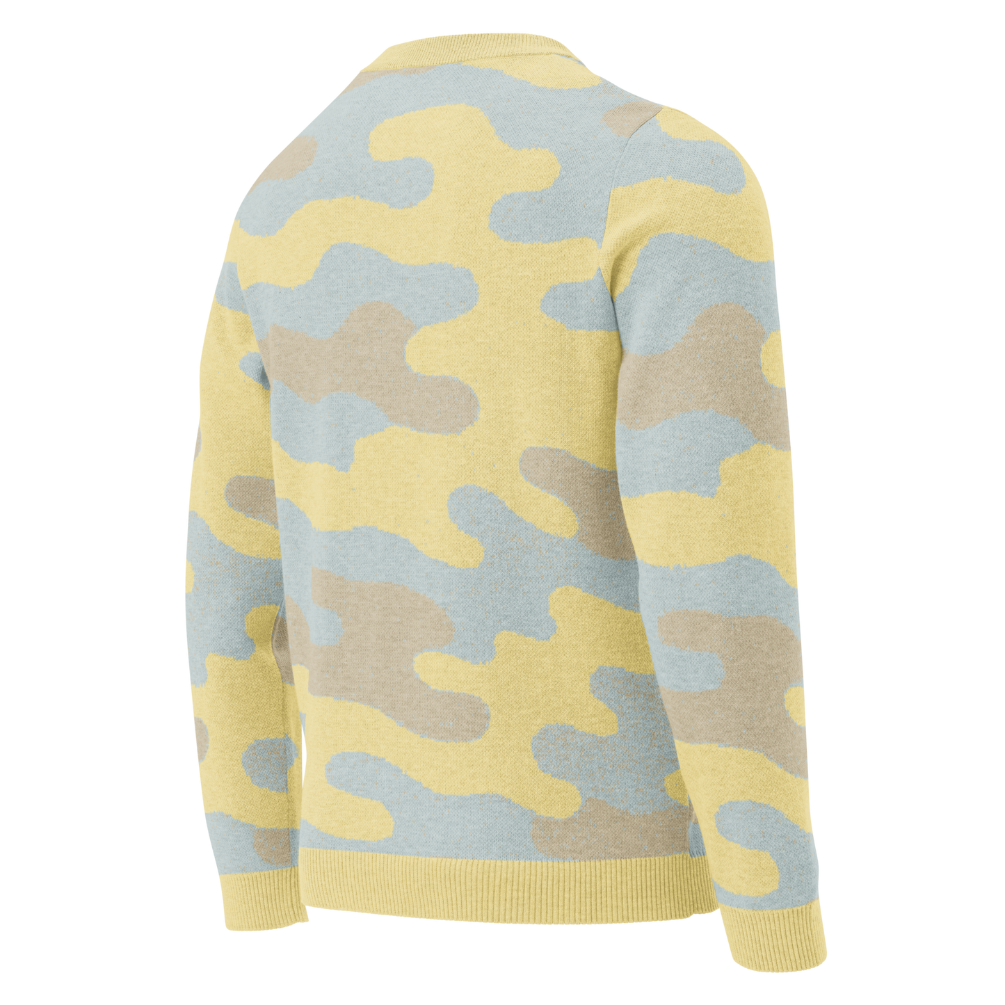 "Beach Camo" Knitted crew neck sweater