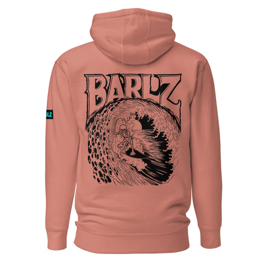 Surfing Skeleton Surf Hoodie with back graphic and sleeve detail