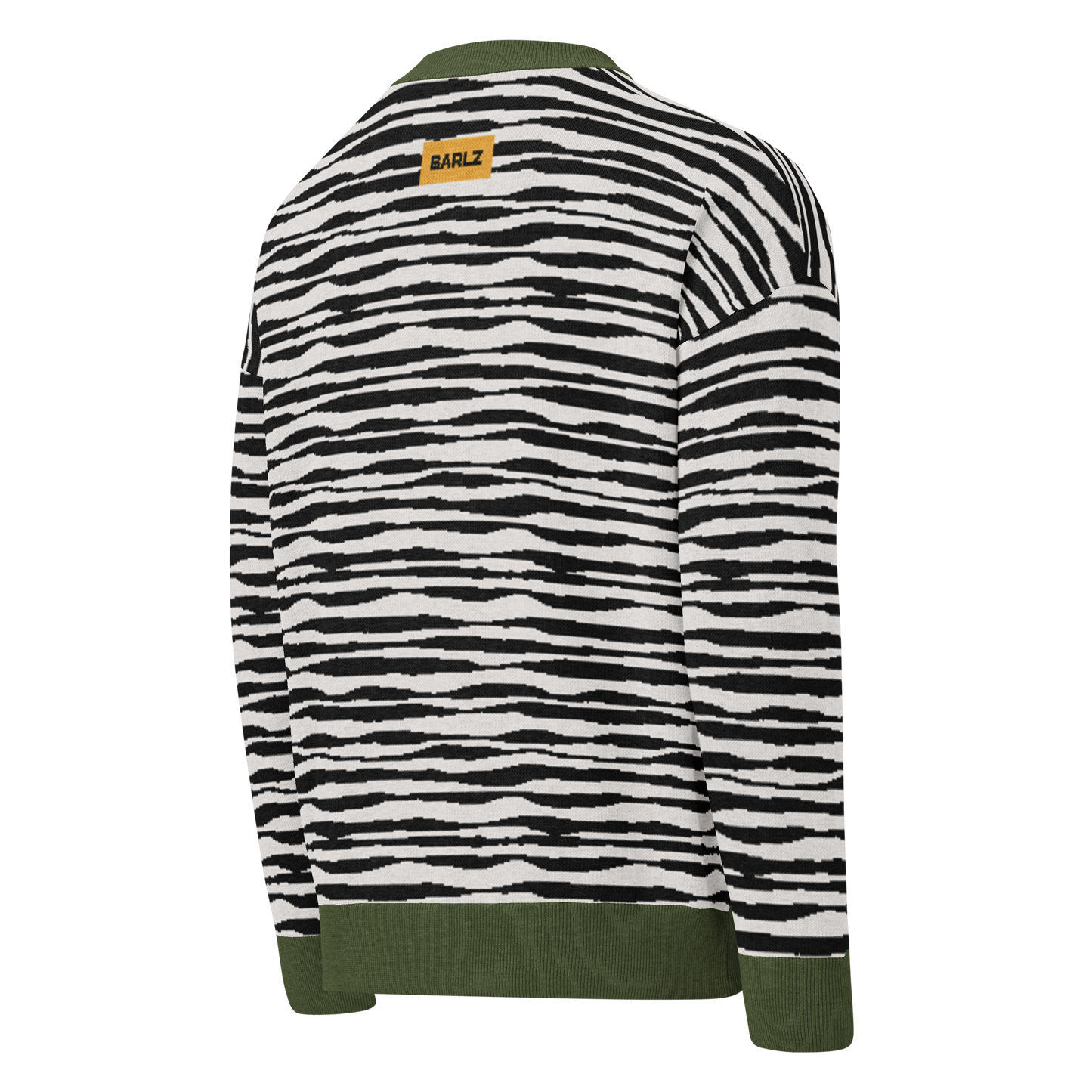 Relaxed fit knitted crew neck sweater