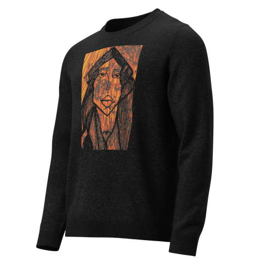 Knitted crew neck sweater