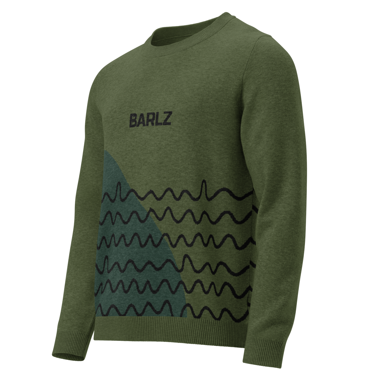 Knitted crew neck sweater