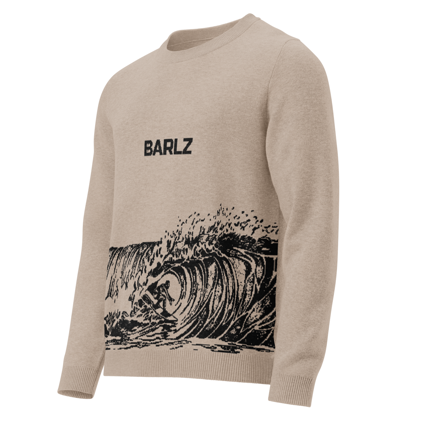 Knitted crew neck sweater