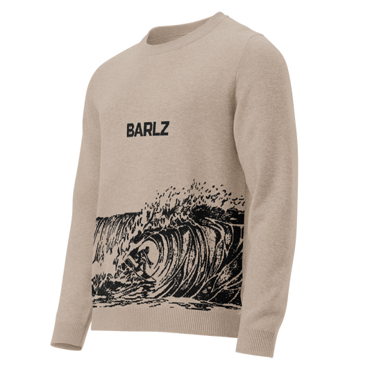 Knitted crew neck sweater