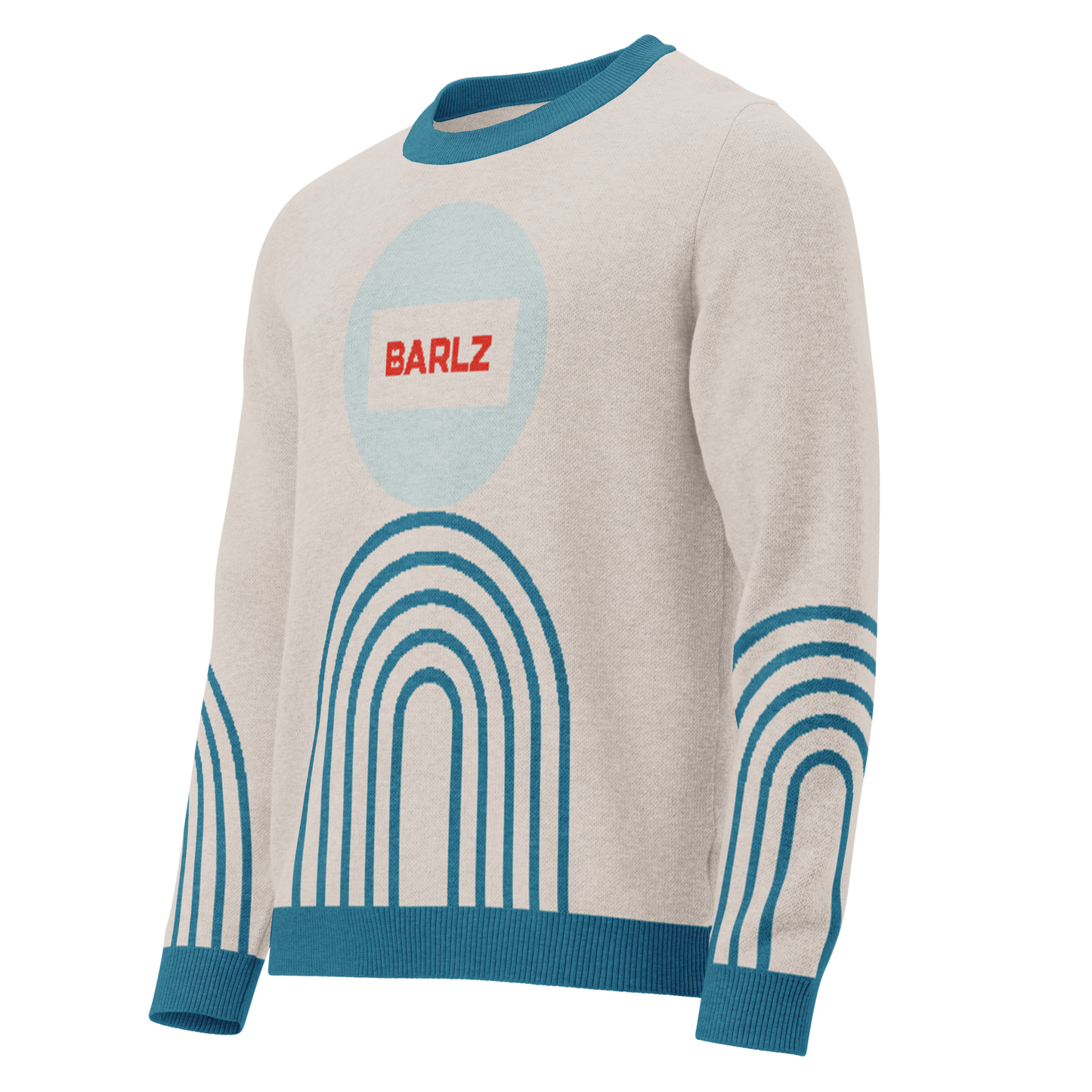 Knitted crew neck sweater